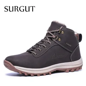 2020 Fashion Winter Snow Boots For Men High Top Super Warm Plush Warm Ankle Boots