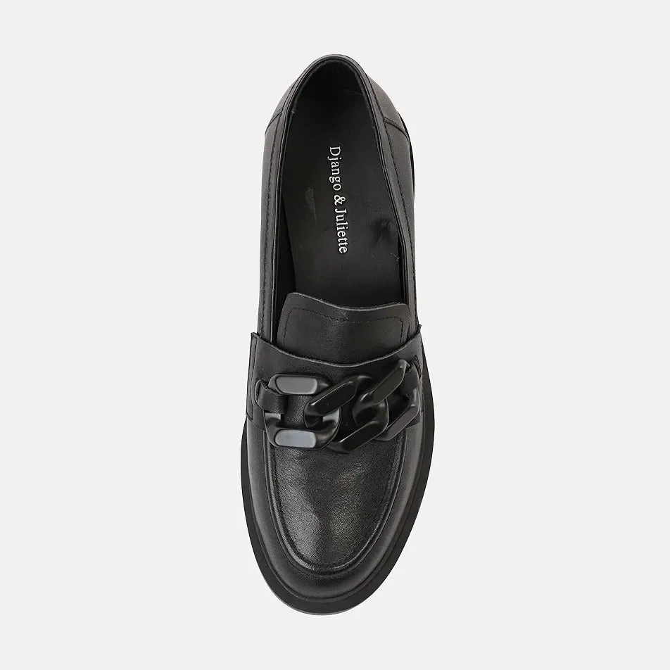 Arrigo Black Leather Loafers