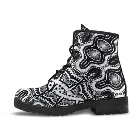 Cameron Gray | Acid Trip Black & White Leather Boots