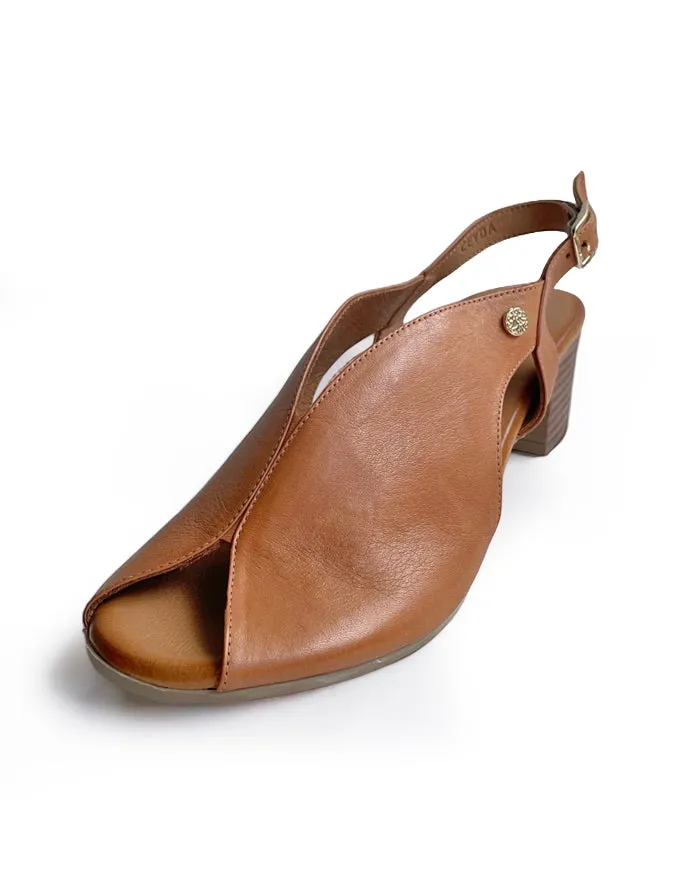 Ceyda Heel Sandals Tan