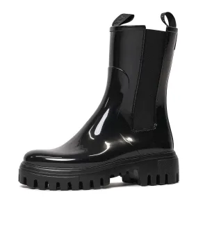 City Black Gumboots