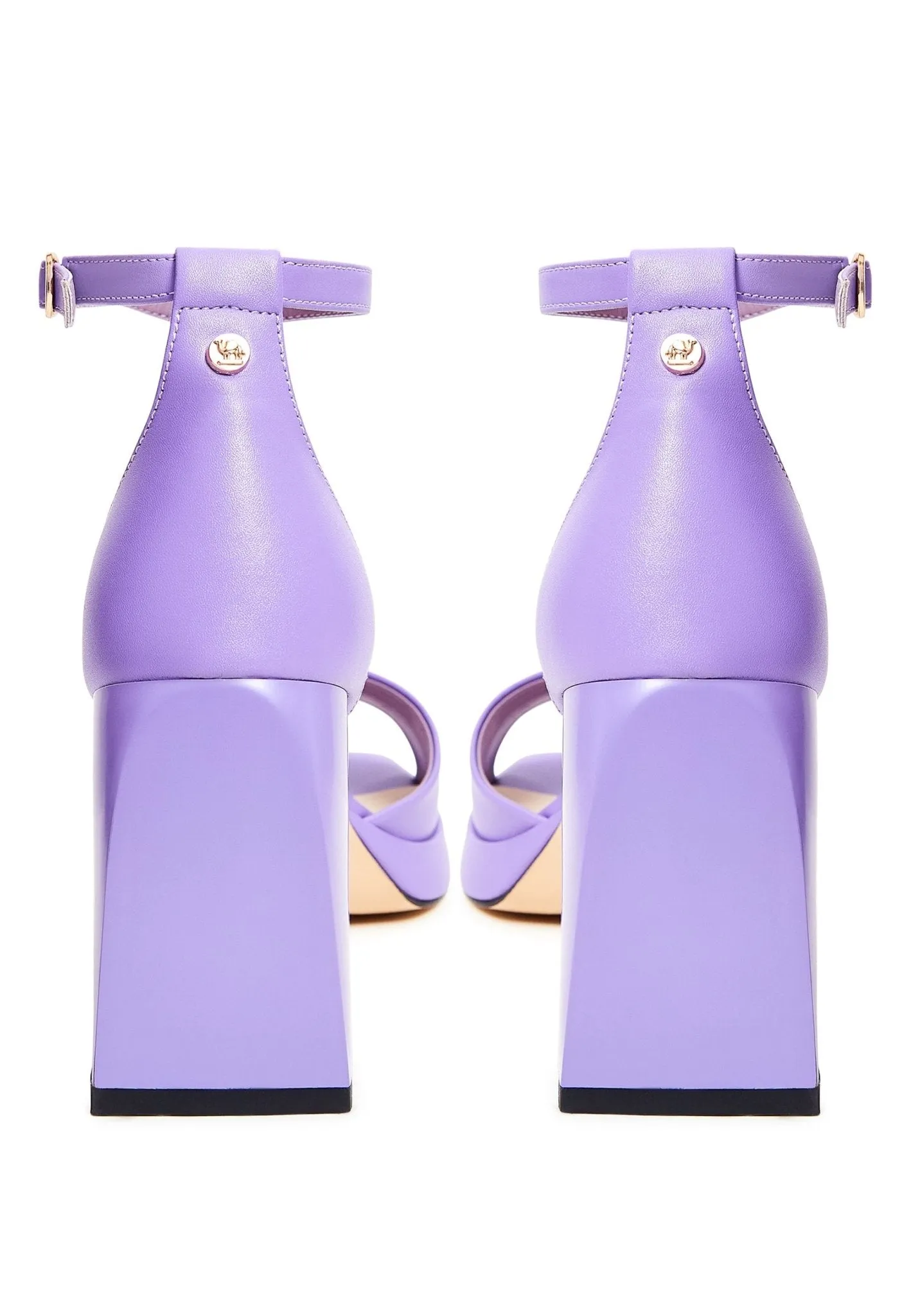 Classic Open Toe High Heel Sandals - Lilac