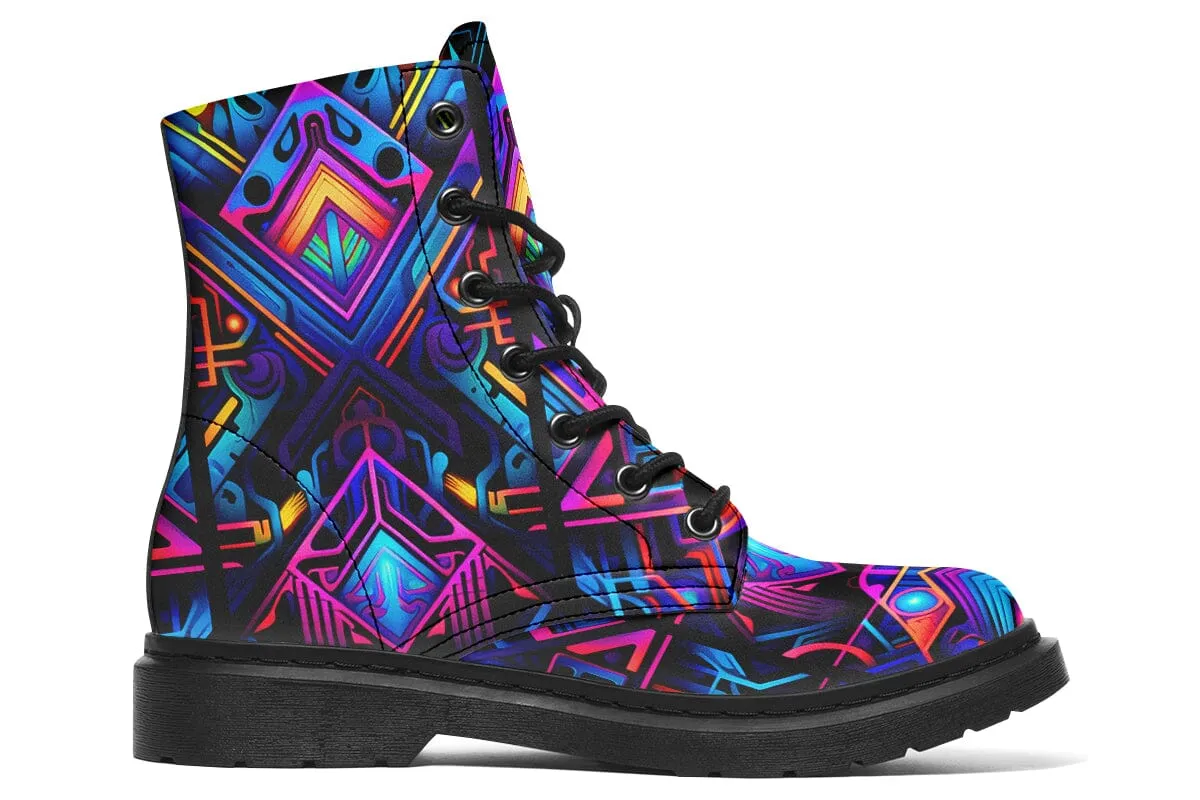 Cyber Lines Combat Boots