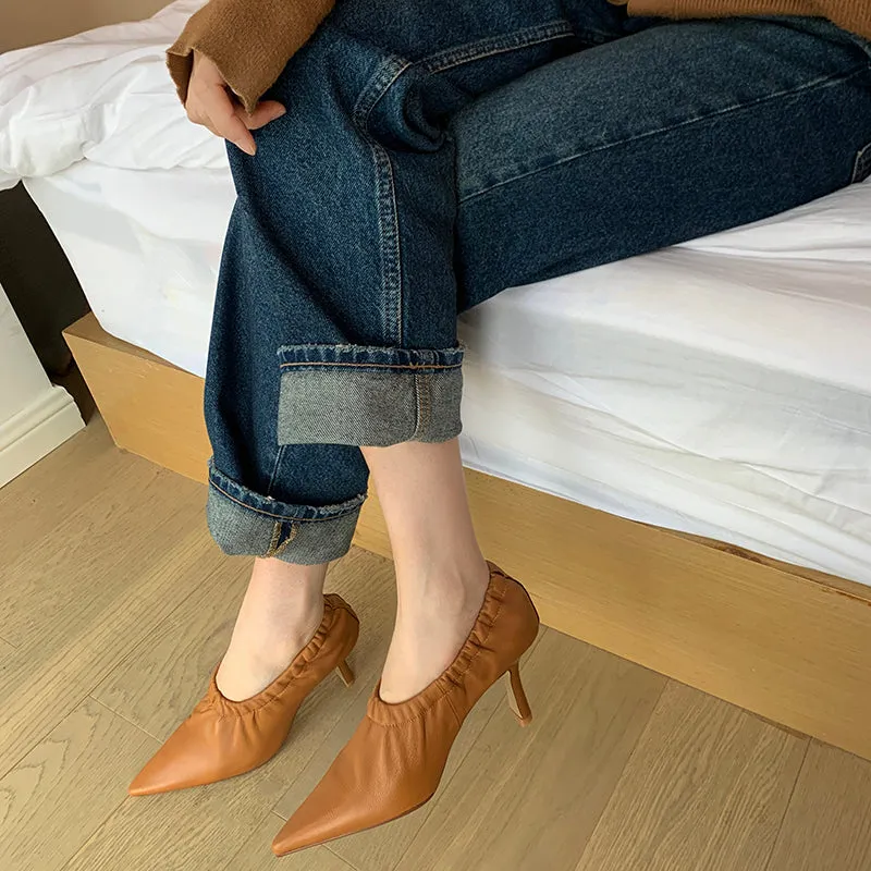 Denali Handmade Pointy Toe Slip on Pumps