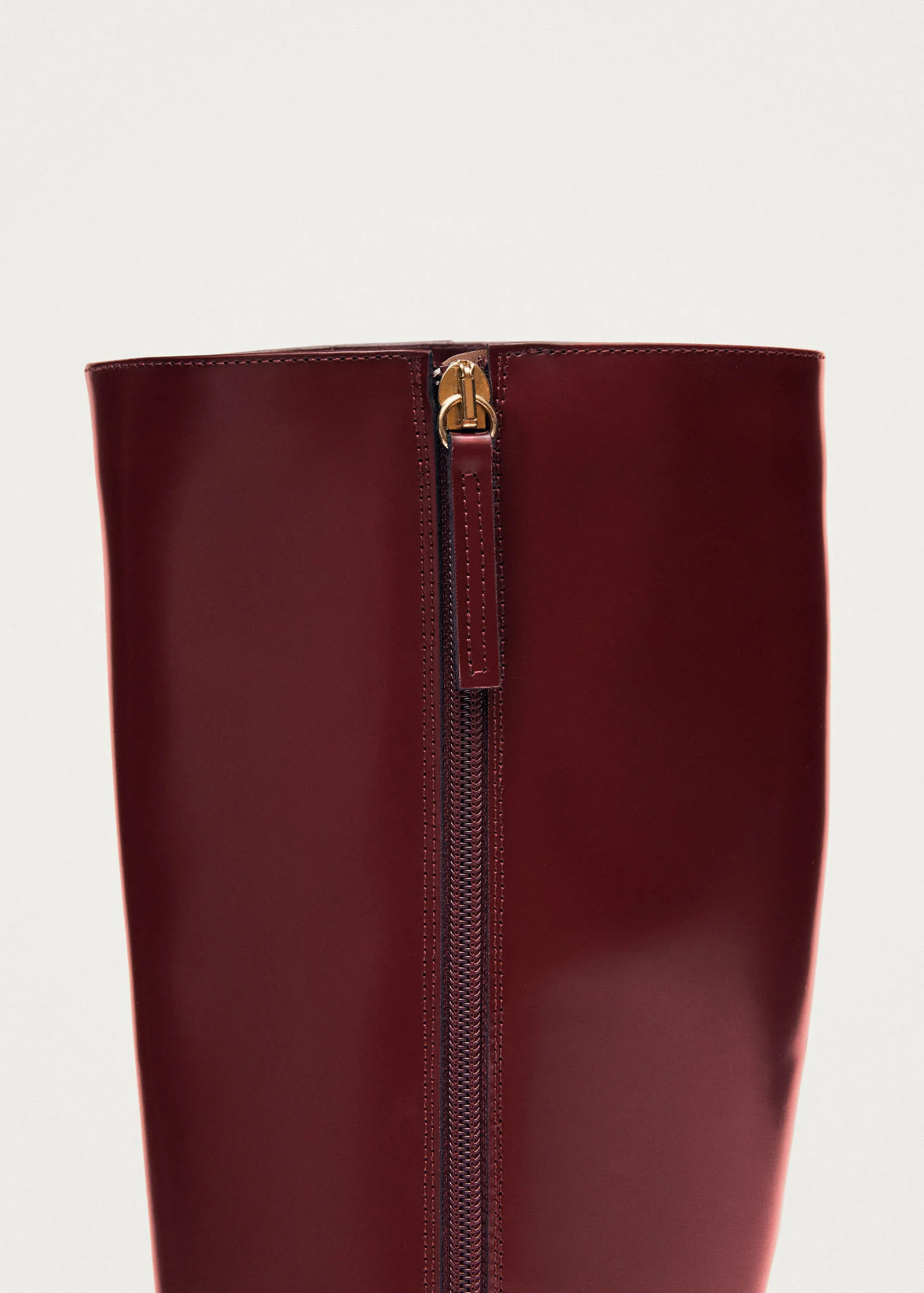 East Sleek Burgundy Leather Boots