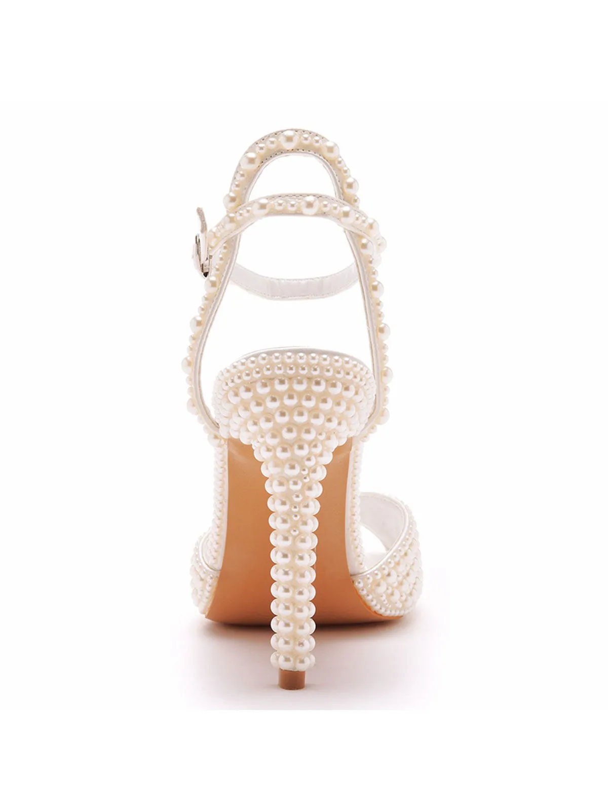 Elegant Pearl Peep Toe Stiletto Ultra High Heels