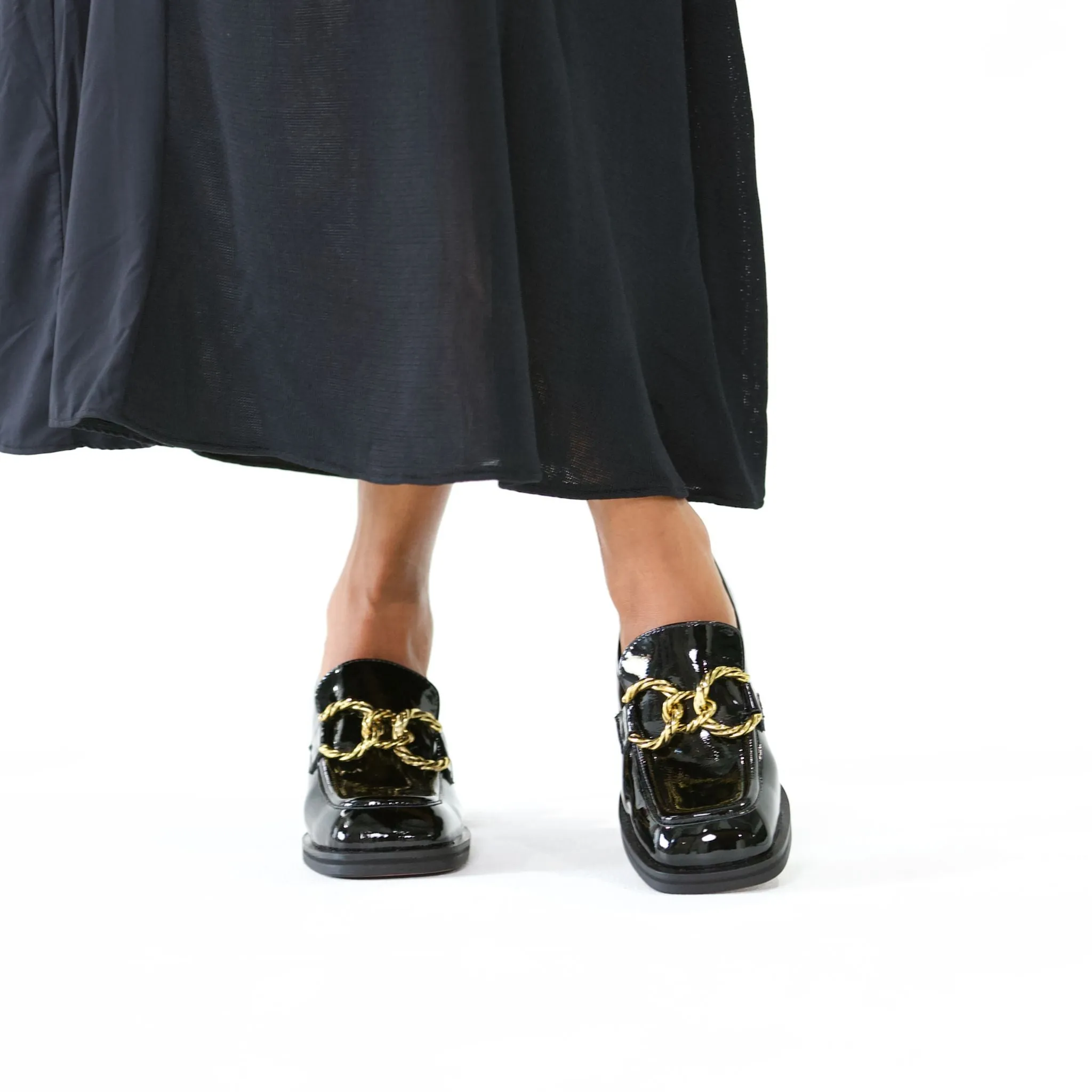 Ellas Black Patent Leather Loafers