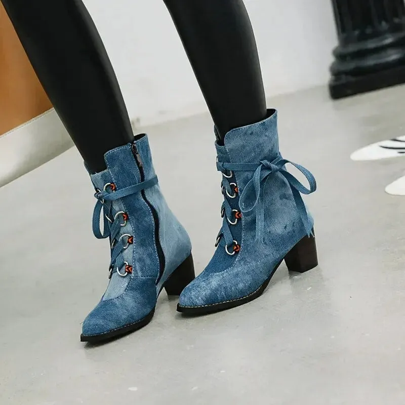 Etna Denim Booties