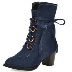 Etna Denim Booties