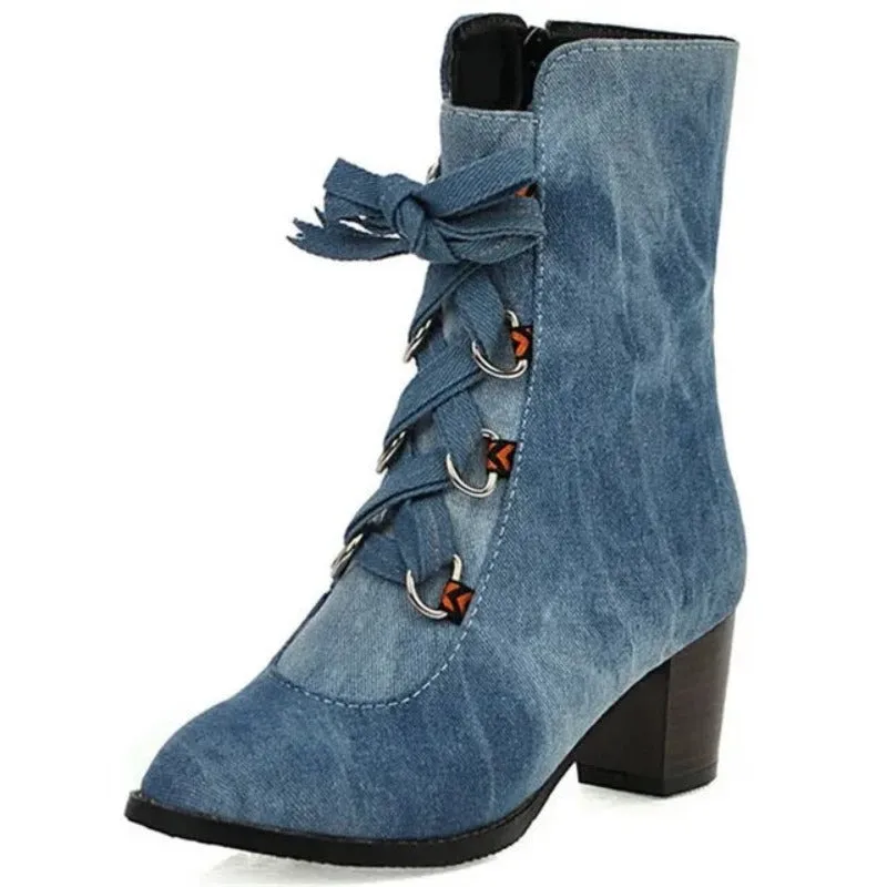 Etna Denim Booties