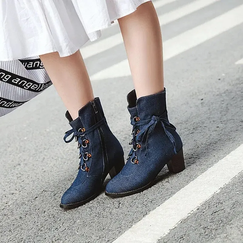 Etna Denim Booties