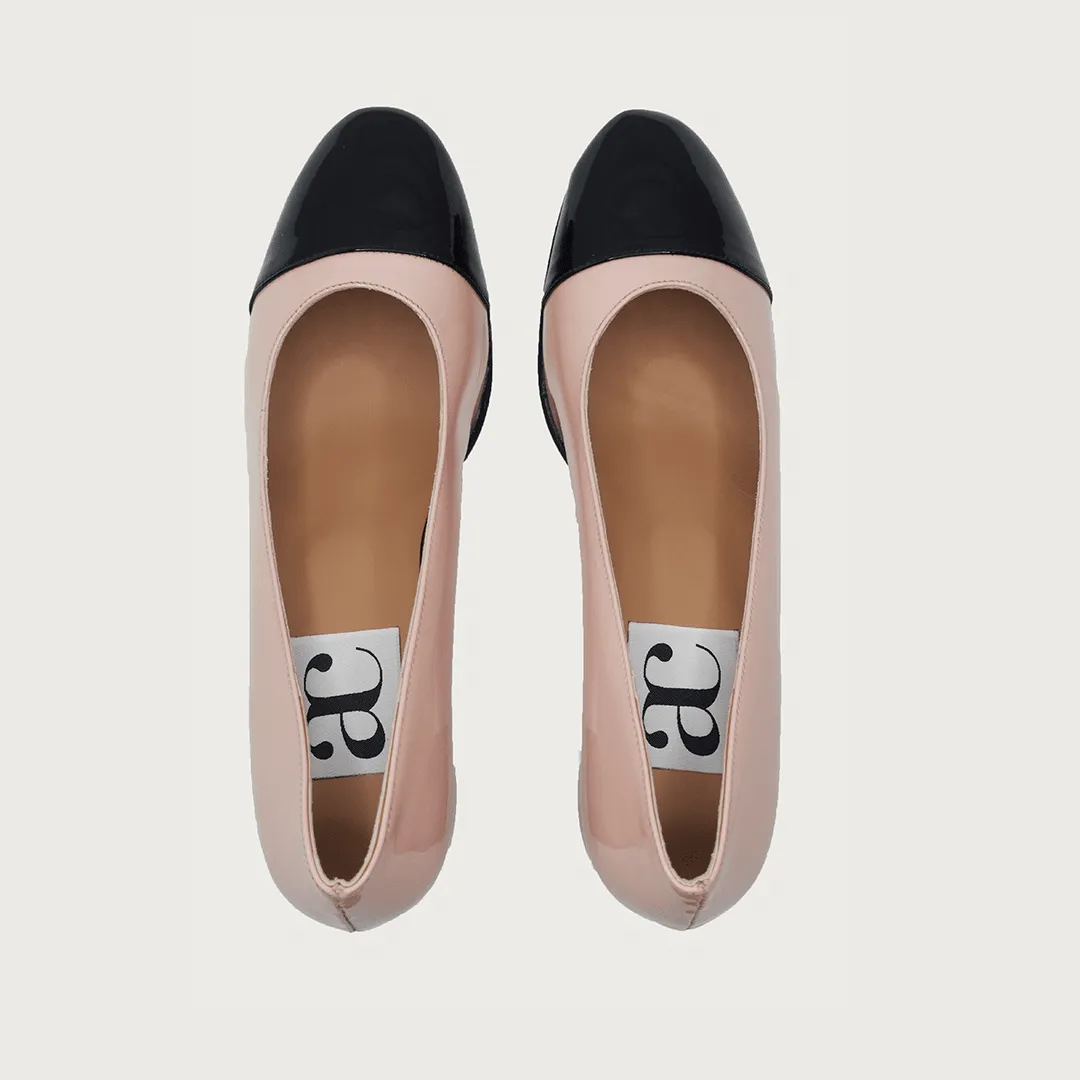 Francesca Blush & Black Patent