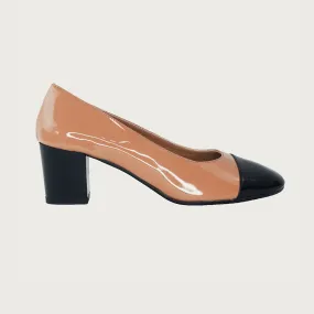 Francesca Cognac & Black Patent