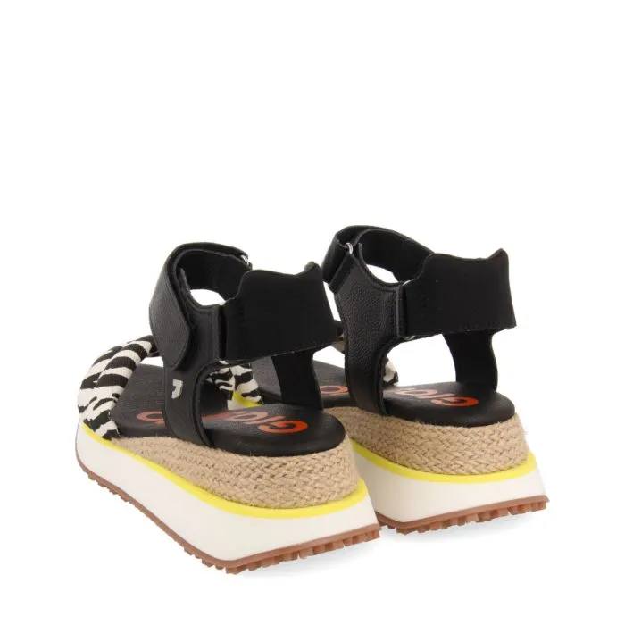 GIOSEPPO WEDGE SANDALS WITH ANIMAL PRINT FOR WOMEN ERACLEA