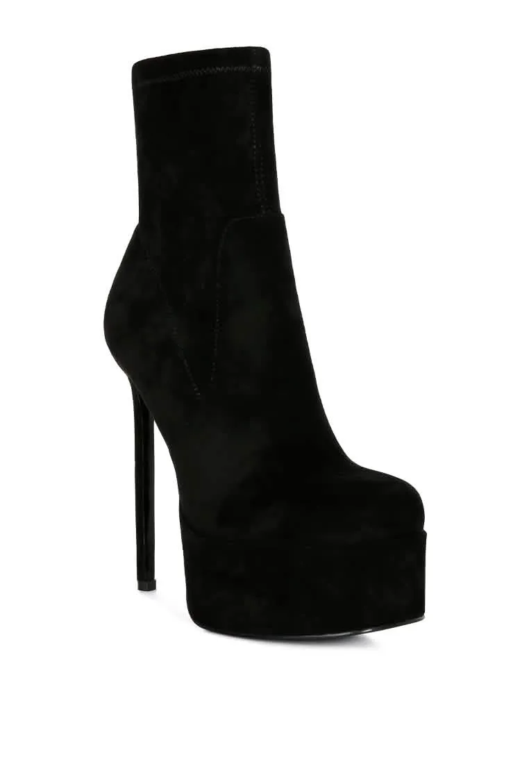 Glamorous Stiletto Platform Ankle Boots for Stylish Evenings