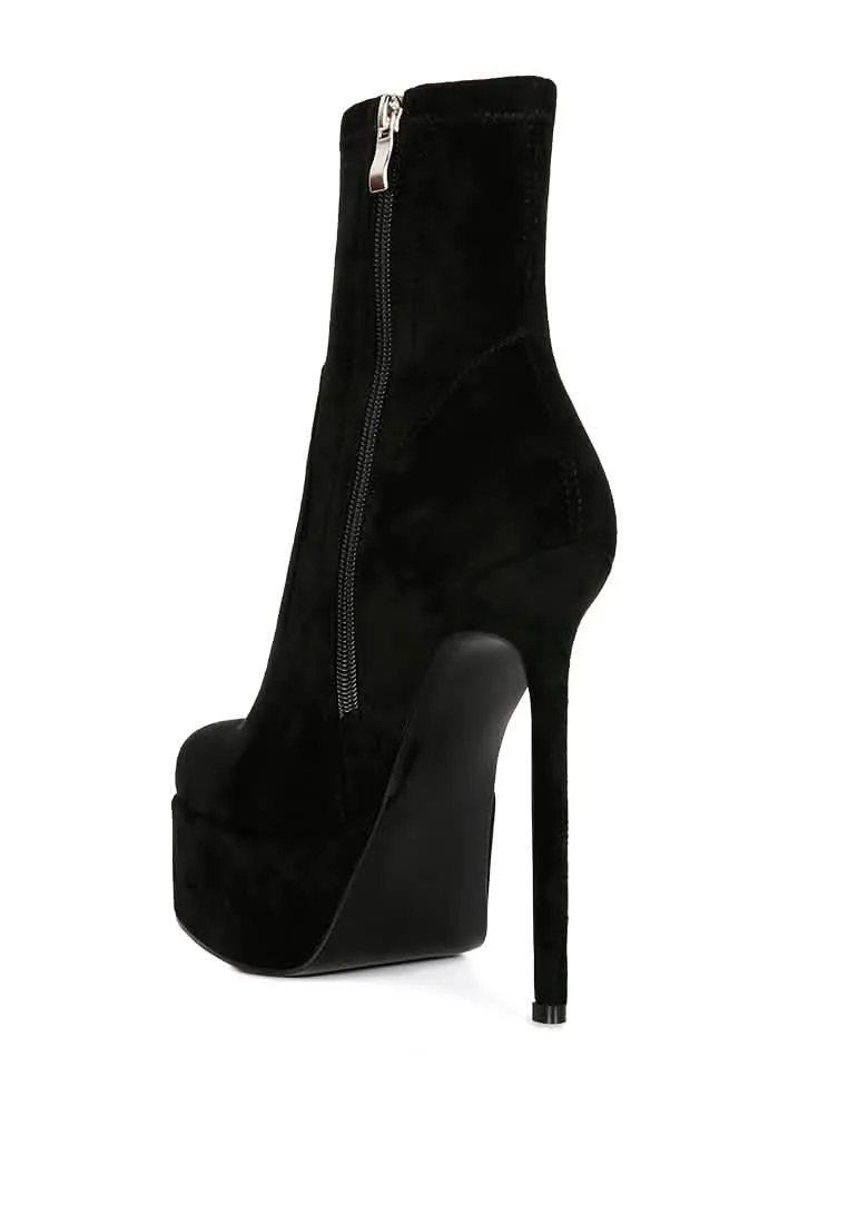 Glamorous Stiletto Platform Ankle Boots for Stylish Evenings