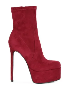 Glamorous Stiletto Platform Ankle Boots for Stylish Evenings