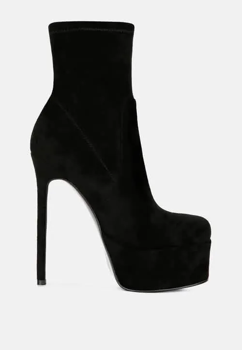 Glamorous Stiletto Platform Ankle Boots for Stylish Evenings