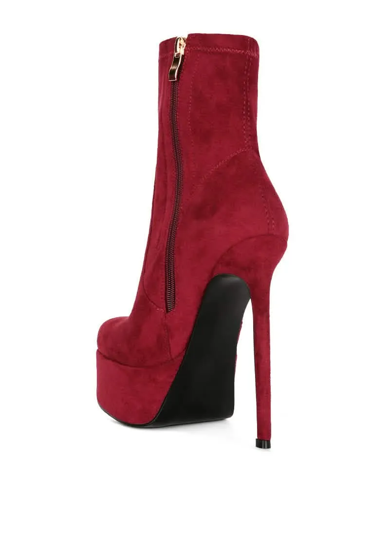 Glamorous Stiletto Platform Ankle Boots for Stylish Evenings