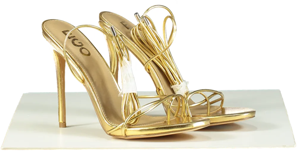 Kurt Geiger Gold Strappy Heels UK 8