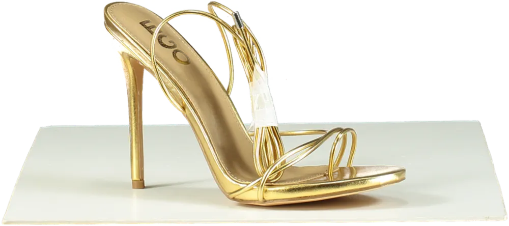 Kurt Geiger Gold Strappy Heels UK 8