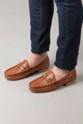 Ladies Leather Tan Loafers - Wrelton