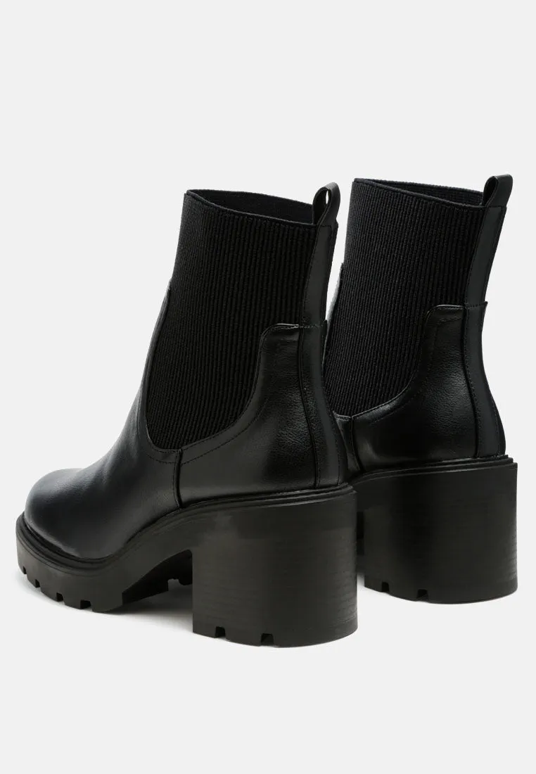 Liam Sock Chunky Chelsea Boots