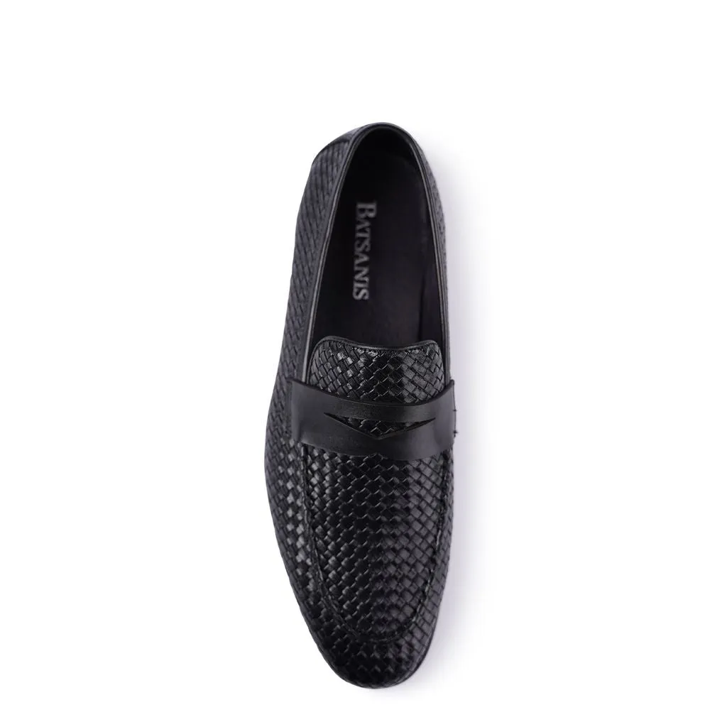 Lima Black Woven Loafers