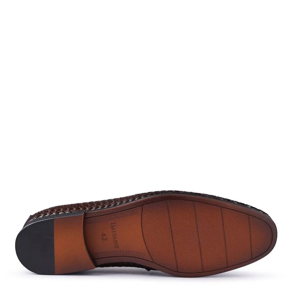 Lima Brown Woven Loafers