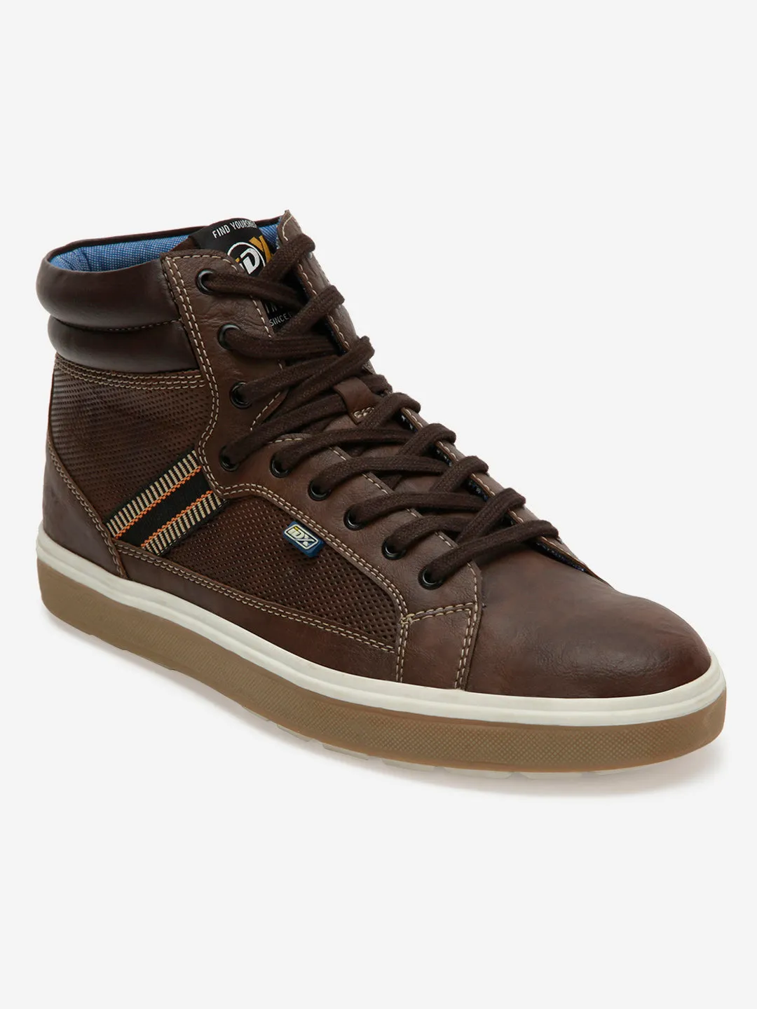 Men's Brown Low Top Lace Up Casual (IX1019)