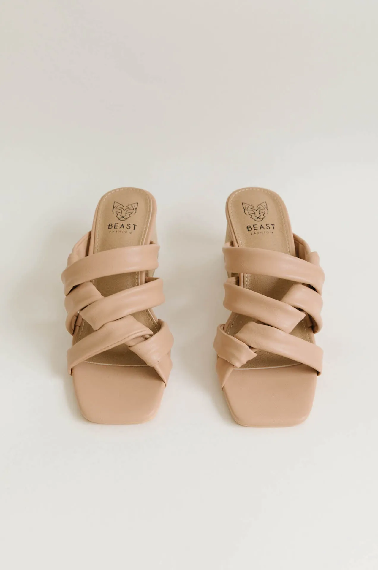 Nude Block Heel Sandals