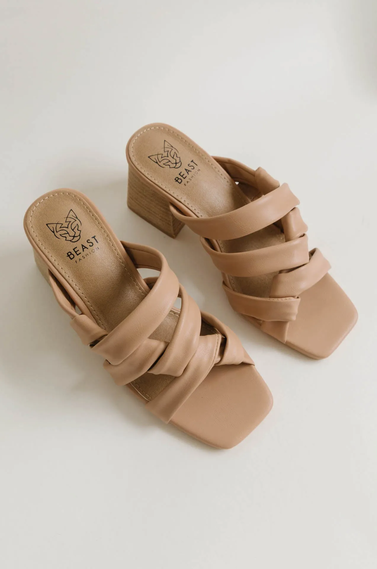 Nude Block Heel Sandals