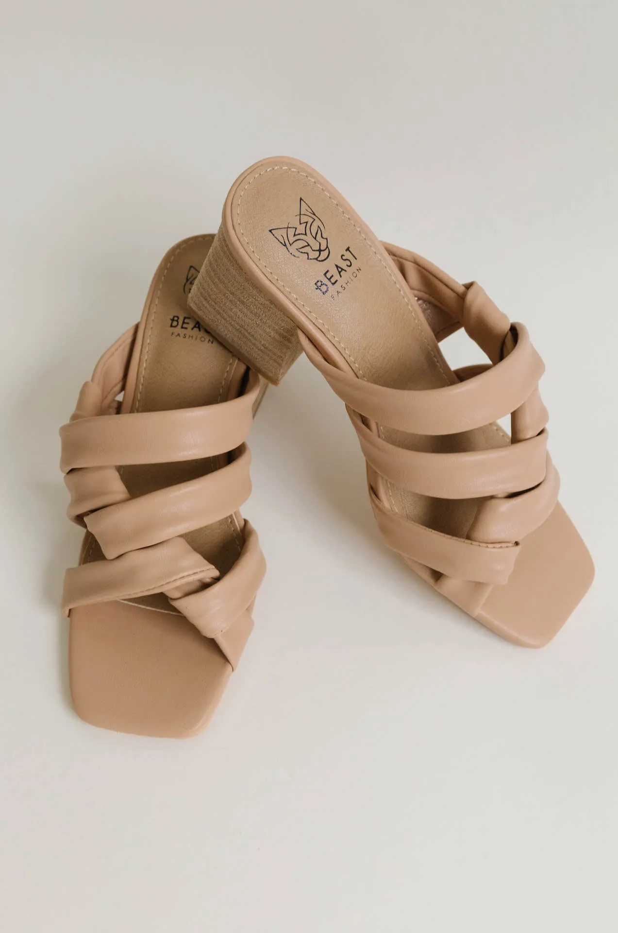 Nude Block Heel Sandals