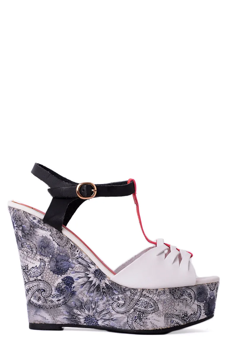 Paisley Print Wedge