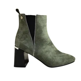 Redz Womens Boot 85746 Green Suede