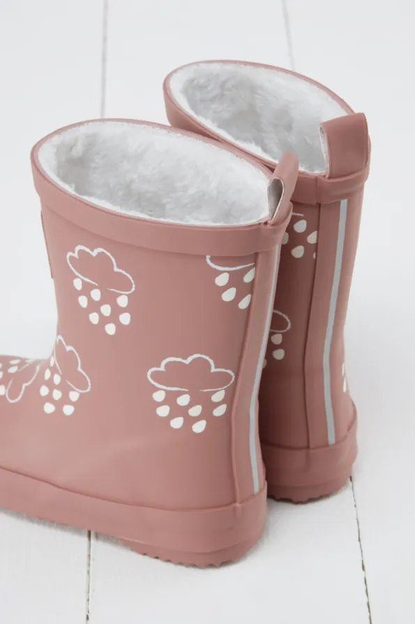 Rose Colour-Changing Kids Winter Wellies