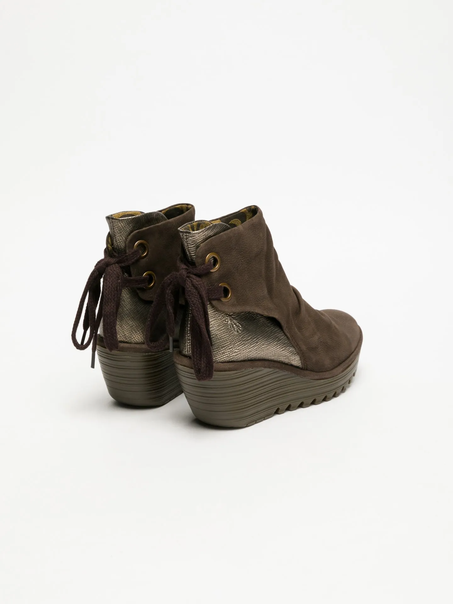 SandyBrown Wedge Ankle Boots