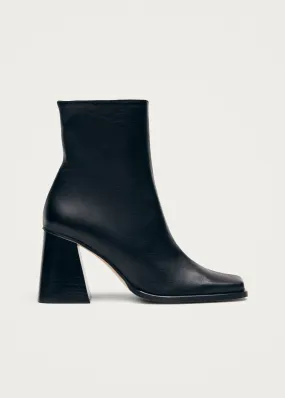 South Black Leather Ankle Boots