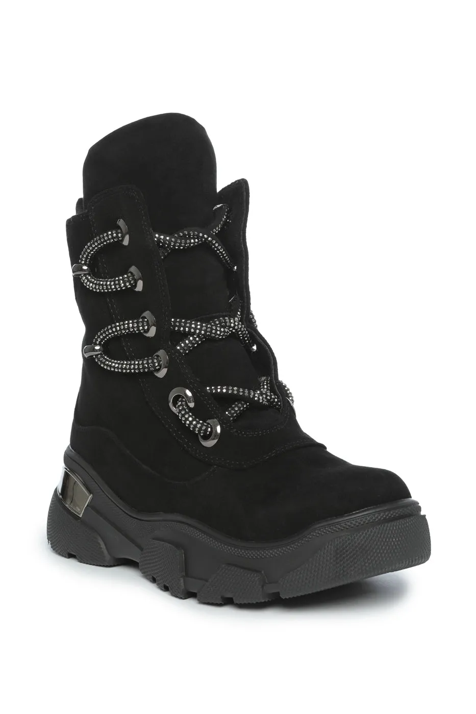 Stylish Women’s Black Suede Winter Boots - Durable, Warm & Comfortable