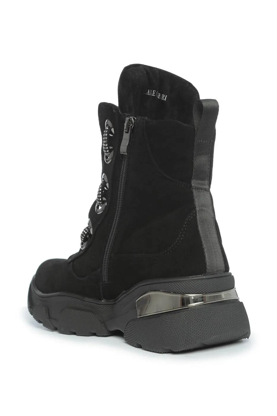 Stylish Women’s Black Suede Winter Boots - Durable, Warm & Comfortable