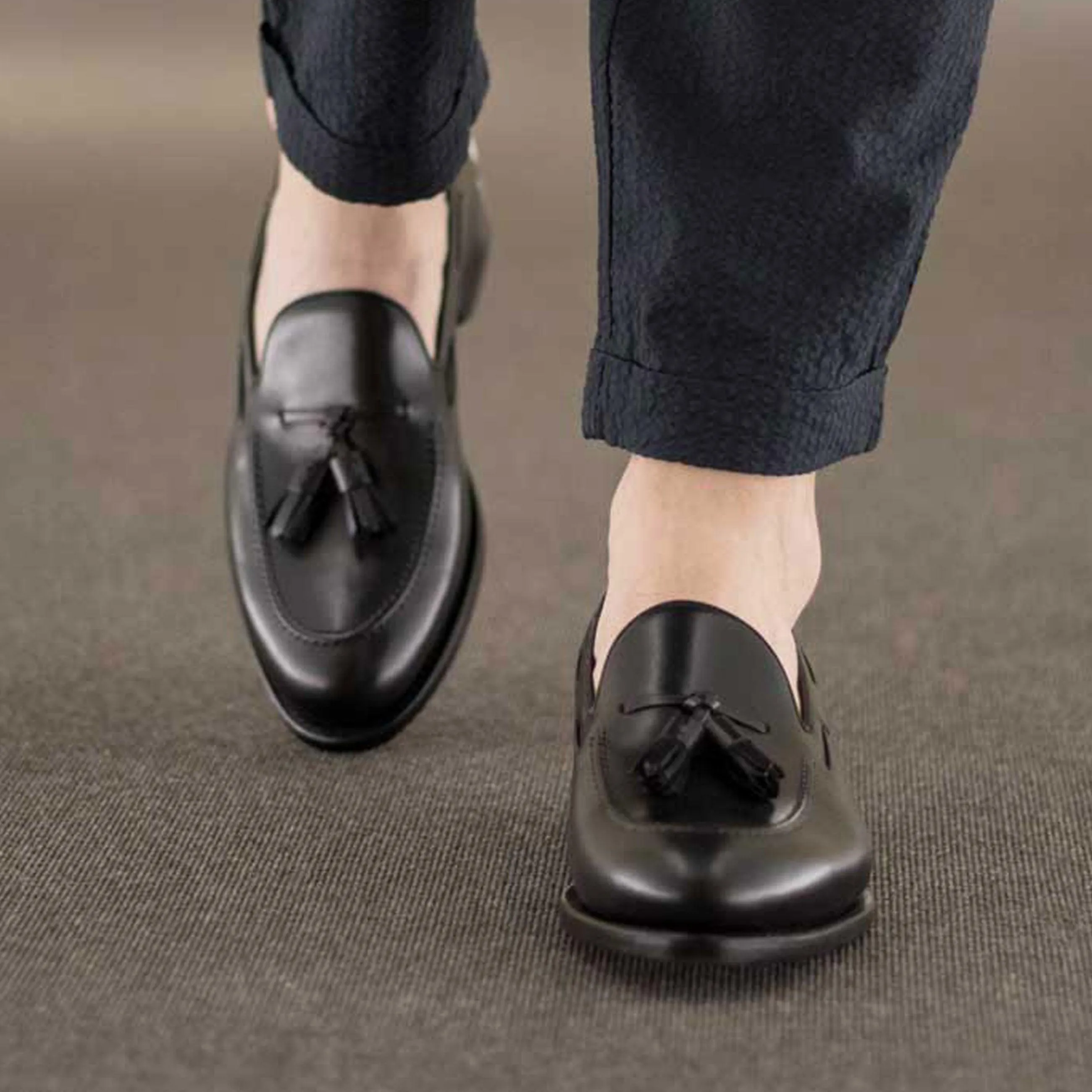 Tassel Loafer black box calf