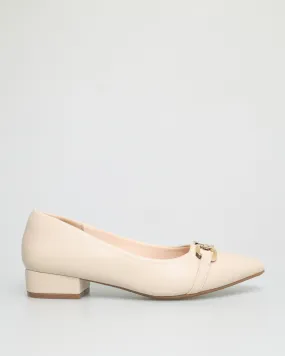 Tomaz NN229 Ladies Pointy Low Heels (Beige)