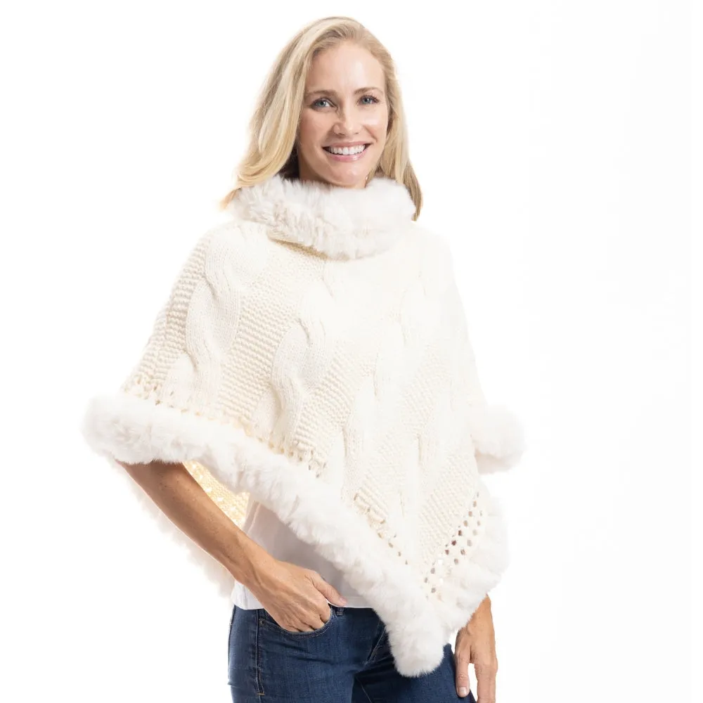 Travelers Luxe Chunky Cable Knit Poncho