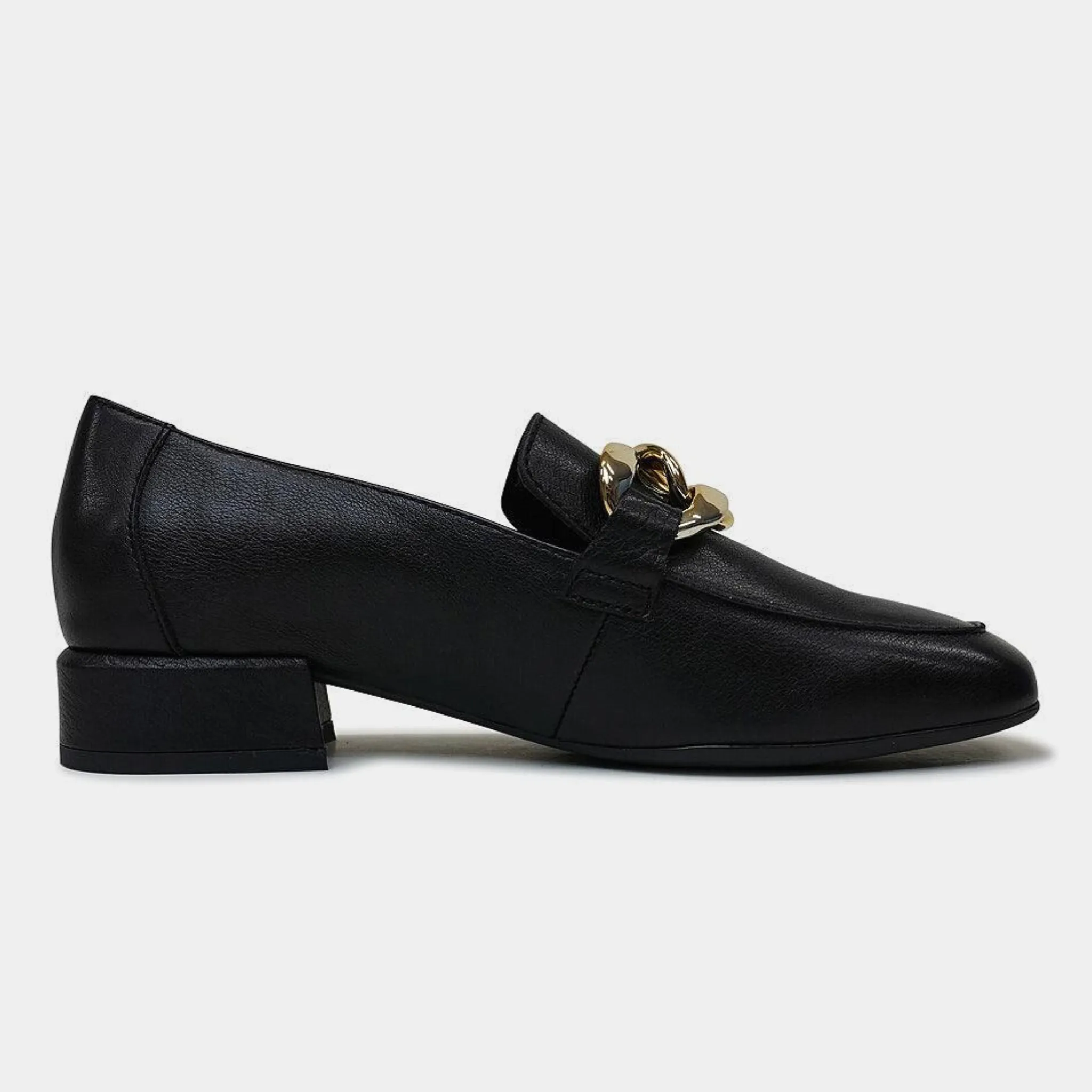 Vivandy Black Leather Loafers