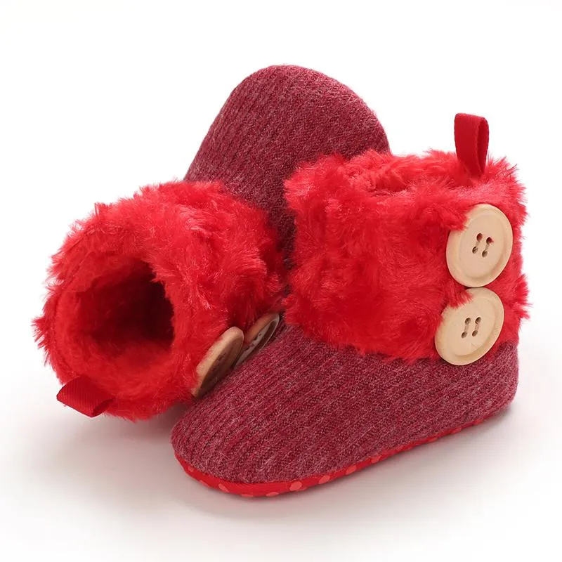 Warm Plush Boots - Red