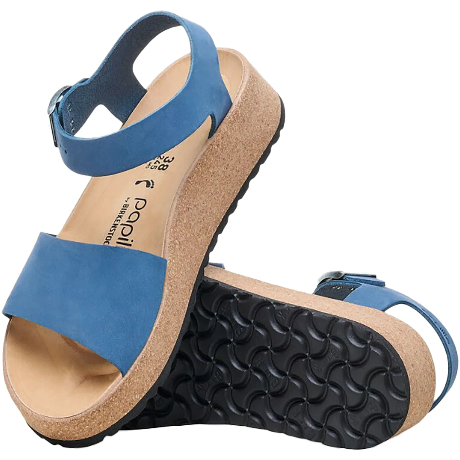 Women's Birkenstock Papillio Glenda Elemental Blue Nubuck