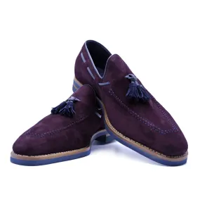 Zelli Carmen Sueded Goatskin Tassel Loafer